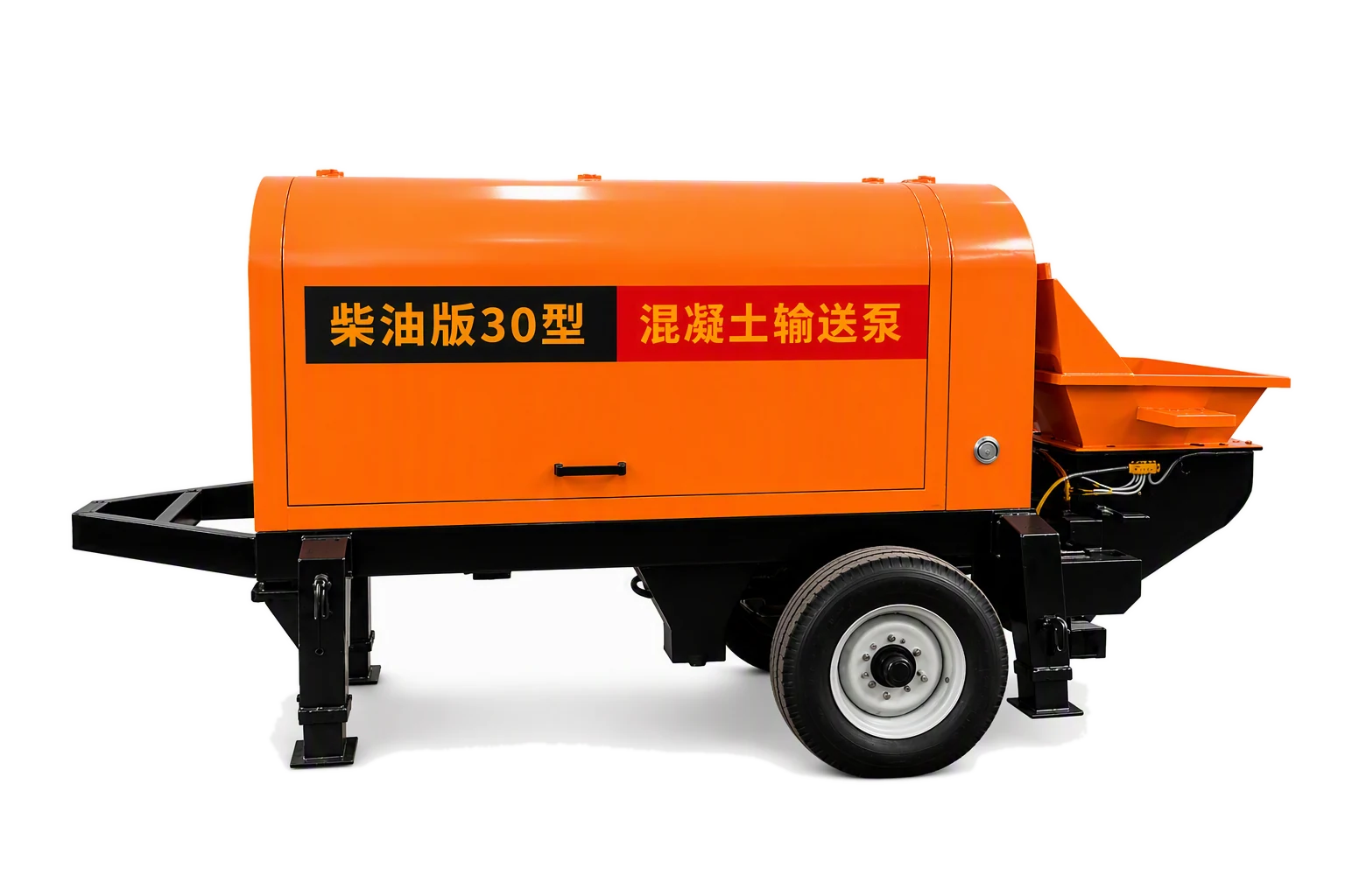 Diesel 30 Concrete Pump factory product photo, Diesel Concrete Pump, manufactured by Hebei Pinjin Machinery in Xingtai, Hebei, China