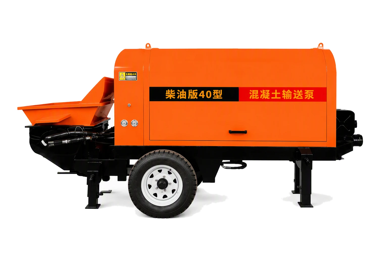 Diesel 40 Concrete Pump factory product photo, Diesel Concrete Pump, manufactured by Hebei Pinjin Machinery in Xingtai, Hebei, China