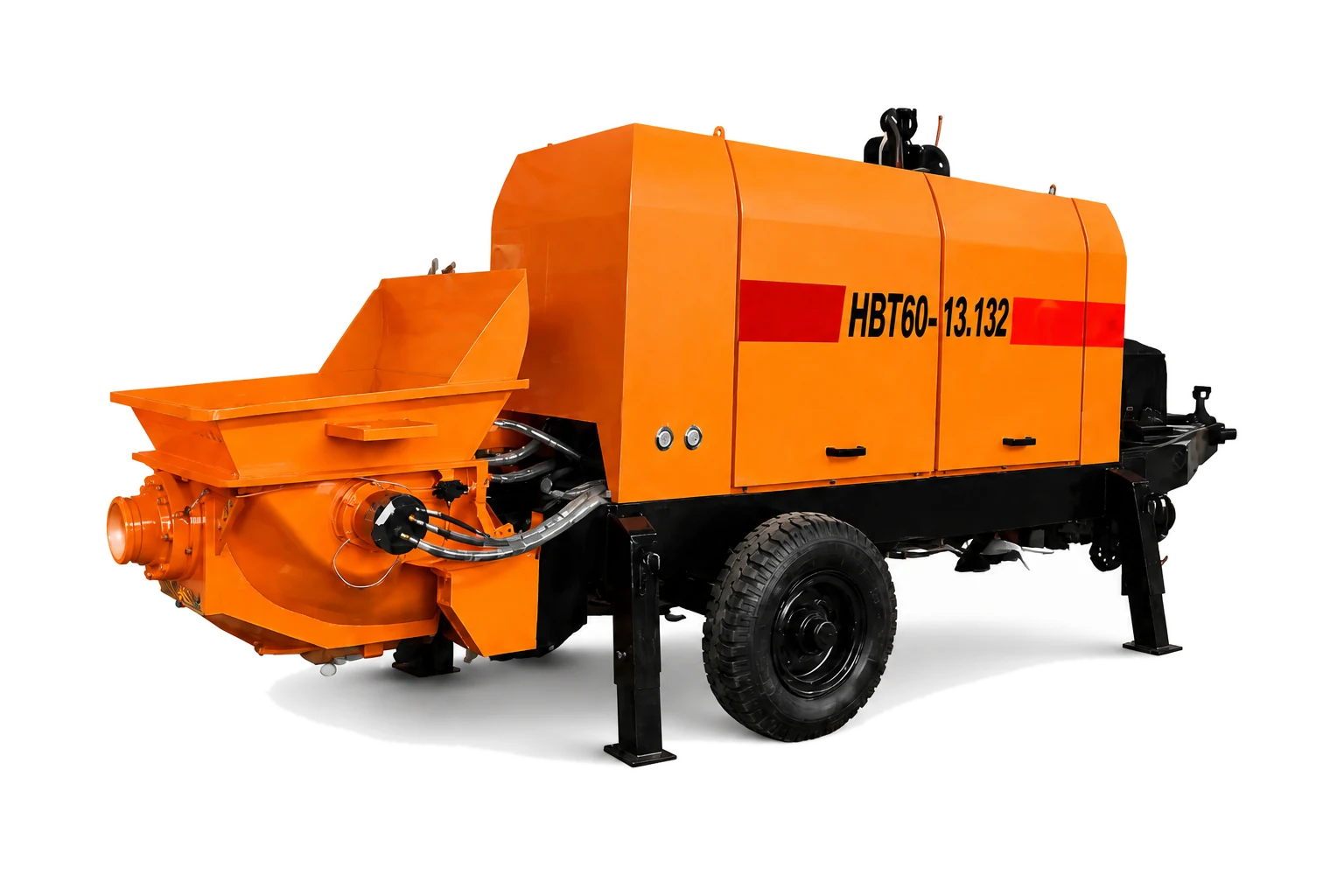 Diesel 60 Concrete Pump factory product photo, Diesel Concrete Pump, manufactured by Hebei Pinjin Machinery in Xingtai, Hebei, China