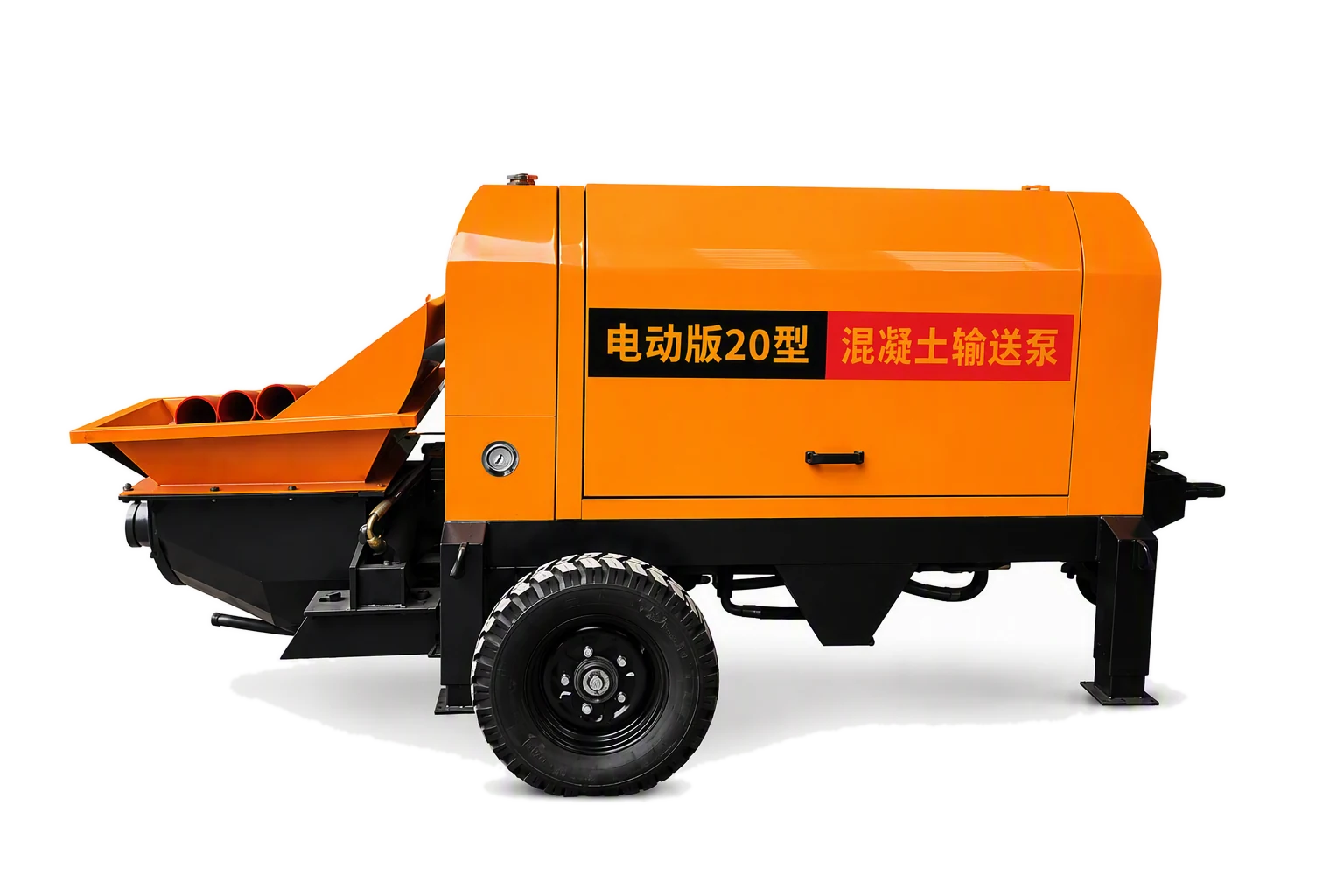 Electric 20 Concrete Pump factory product photo, Electric Concrete Pump, manufactured by Hebei Pinjin Machinery in Xingtai, Hebei, China