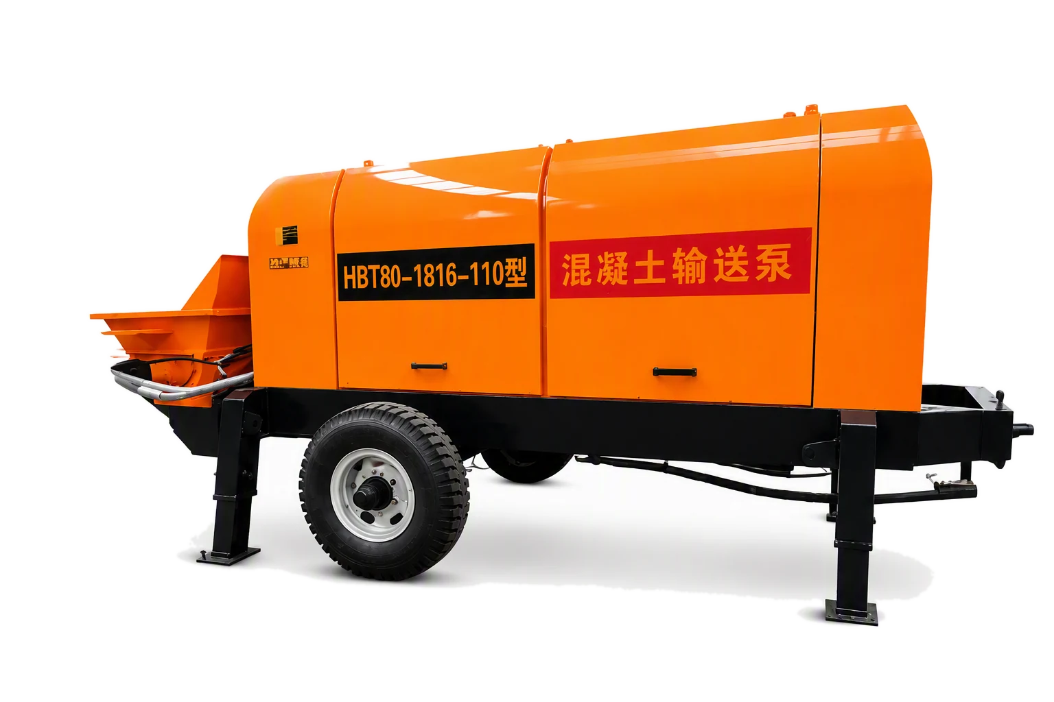 Electric 80 Concrete Pump factory product photo, Electric Concrete Pump, manufactured by Hebei Pinjin Machinery in Xingtai, Hebei, China